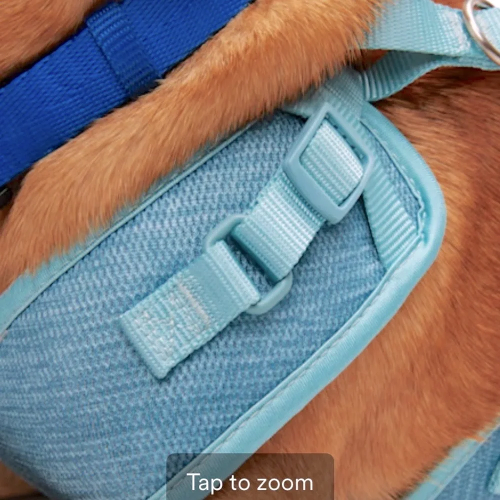 EVERY YAY Comfy Padded Mesh No-Pull Turquoise Teal Blue Dog Harness 🐶MEDIUM🐶 NWT